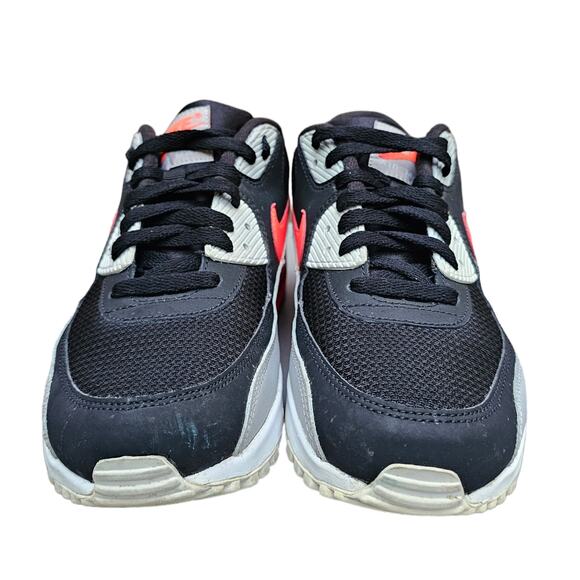 Nike Air Max 90 Essential Sneaker Size 8.5 Wolf Grey Bright Crimson AJ1285-012 - Picture 2 of 13